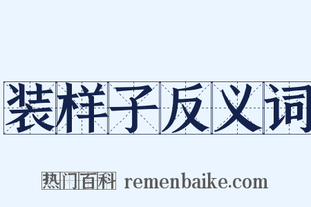 装样子反义词是什么意思的图片